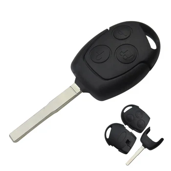 OkeyTech 3 Pogas, Auto Atslēgu ar Rezerves Neslīpēts Tukšu Asmens Kodolsintēzes Tērps ford Focus Mondeo Fiesta Taustiņu Apvalks Gadījumā Attēls 2