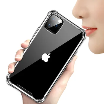 2019 Četru stūrī drošības spilvens Triecienizturīgs Telefona Lietā Par iPhone iPhone 11 11 Pro iPhone 11 Pro Max tpu Skaidrs, aizsardzības Aizmugurējo Vāciņu Attēls 0