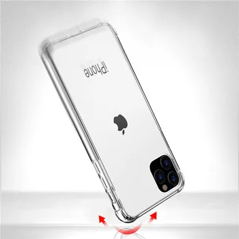 2019 Četru stūrī drošības spilvens Triecienizturīgs Telefona Lietā Par iPhone iPhone 11 11 Pro iPhone 11 Pro Max tpu Skaidrs, aizsardzības Aizmugurējo Vāciņu Attēls 1