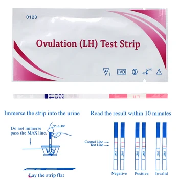 20 Gab Ovulāciju Urīna teststrēmeļu LH Ovulācijas Testu Strēmeles, Pirmā Reakcija Vairāk nekā 99% Precizitāti LH Testiem Attēls 1