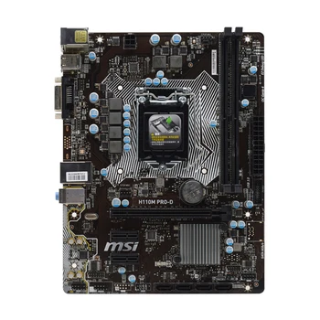 MSI H110M PRO-D Intel H110 Mātesplati 1151 DDR4 32 GB 2133MHz Core i7/i5/i3/Pentium/Celeron CPU Micro ATX USB3.0 PCI-E 3.0 x16