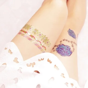 41 Veida Modes Iedeguma Sieviešu Pagaidu Tetovējumu Uzlīmes Svītras Dizains Meitene Body Art Ūdensizturīgs Vienreizējās lietošanas tatouage temporaire