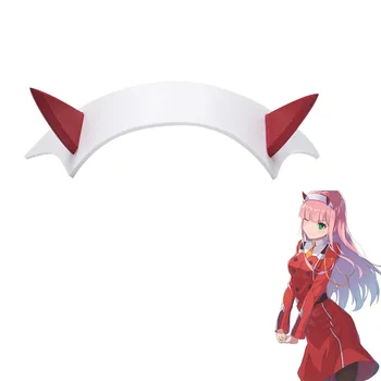 Anime Darling, jo franxx 02 PVC vērša ragu galvassegu Cosplay aksesuārus, apģērbu aksesuāri matadatu Galvas stīpa