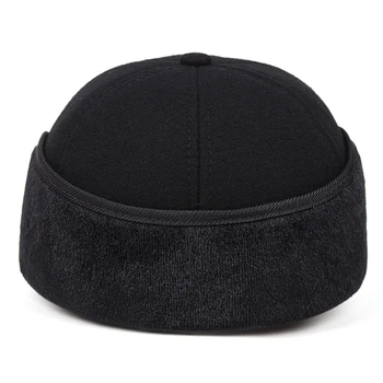 Rudenī un ziemā, biezs, silts, berete vīriešu ausu aizsardzības mēles siltu cepuri pusmūža ziemas tētis cepure beisbola cepure vīriešiem