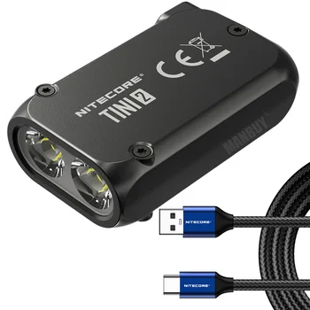 Oriģināls Nitecore TINI2 Iebūvēts Akumulators Uzlādējams Kabatas Lukturi Keychain Flashight UAC20 Uzlādes Kabelis Āra Dienas EDC