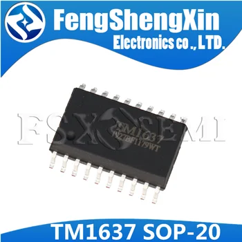 5gab TM1637 DIP-20 1637 € DIP20 SOP-20 SMD integrālās shēmas (IC) LED Digitālo caurules vadītāja chip