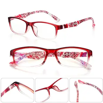 Sieviešu Vintage Eleganti Ziedi Acu Aizsardzība Lasīšanas Brilles Ultra Viegls Rāmis Anti-Zila Gaisma Brilles