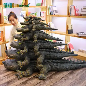 30-150cm Šausmu Simulācijas Krokodils Plīša Rotaļlietas Spilvenu Mīkstu Pildījumu Dzīvnieku Lelles Bērniem, draugiem, dzimšanas dienu Xmas Dāvanas