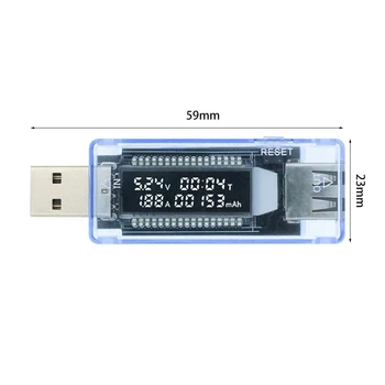 Digitālā USB Tālruņa Lādētāja Jaudas Mērītāju, Uzlādes Strāva Monitors Testeri Ciparu Voltmetrs Ammeter Instrumenti