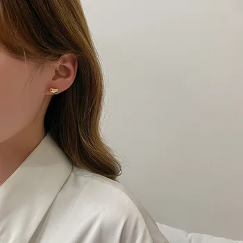 ROBOTU korejas Modernu Jaunu Ūdens Piliens auskariem Minimālisma Cute Radošais Zirņi Dizaina Sievietes, Meitenes Smalkas Rotaslietas Dropship Attēls 3