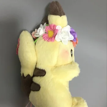 18 cm Pokemon Pavasara Festivāls Lieldienu Vainags Pikachu Eevee Pildījumu Plīša Lelle Karikatūra Anime Kabatas Briesmonis Rotaļlieta Dāvana Bērniem