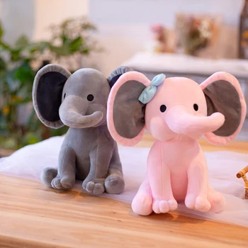 Plīša Pildījumu Rotaļlietas Lelles Slepping Nomierinātu Mazuli Telpu Dekorēšana Dzīvnieku Zilonis Kawaii Cute Baby Rotaļlietas Bērniem Dzimšanas dienas Dāvanu Ziemassvētki