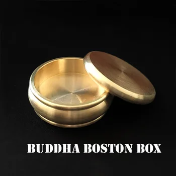 Buda Bostonas Kaste (Pusi Dolāru,Misiņš) Burvju Triku Slēgt Magia Monētas Iekļūt Pazudīs Magie Ilūziju Veidojums Prop Accessaries Attēls 0