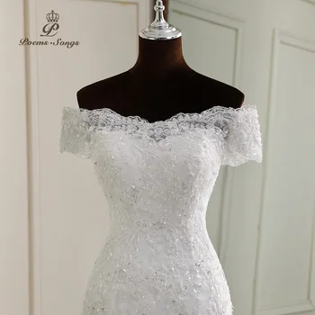 Elegants kleitas sievietēm kāzu kleita sirēna kāzu kleitas laulību balta kleita vestidos de novia Līgava kleitas Attēls 5