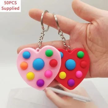 5gab Cool Mini Push Burbulis Maņu Fidget Rotaļlietas Keychain Vienkārši Dimple Squishy Anti Stress Atvieglojums Par Pieaugušo, Bērniem, Fidget Rotaļlietas