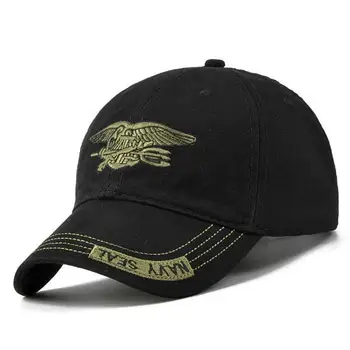 Vasaras Vīriešu Navy Seal Maskēties Kokvilnas Audekls Beisbola cepure Saules Cepuri, Ārā Gadījuma Snapback Cepures Attēls 3
