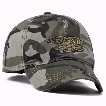 Vasaras Vīriešu Navy Seal Maskēties Kokvilnas Audekls Beisbola cepure Saules Cepuri, Ārā Gadījuma Snapback Cepures Attēls 4