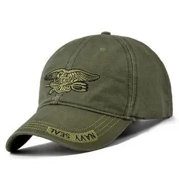 Vasaras Vīriešu Navy Seal Maskēties Kokvilnas Audekls Beisbola cepure Saules Cepuri, Ārā Gadījuma Snapback Cepures Attēls 5