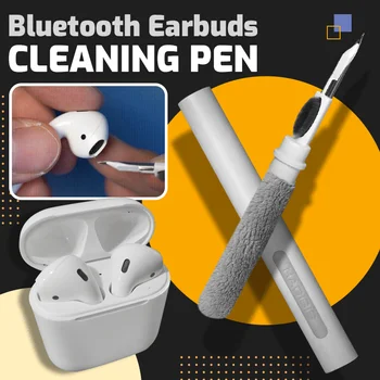 Bluetooth Earbuds Tīrīšanas Pildspalvu Bezvadu Austiņas Tīrīšanas Pildspalvu Microfiber Suku Earbuds Tīrīšanas Pen Tīrīšanas Suku Komplektu Noliktavā Attēls 4
