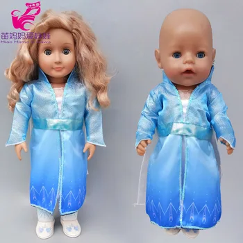18 Collu Amerikāņu Og Meitene Lelle Princese Sniega Karaliene Elza Kleitu un Kurpes 43 Cm Baby Lelle Elsa Drēbes