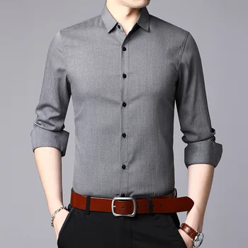 Vīriešu apģērbs ar garām piedurknēm krekli ir 2021. business casual pavasara rudens savvaļas skaists apģērbs qwe9939