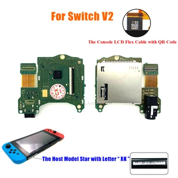Oriģinālā Spēle Kartes slots, austiņu Kontaktligzda ar pcb kuģa spēle kasetne karti ar austiņu ligzda ligzda Nintendo Slēdzis V1 V2