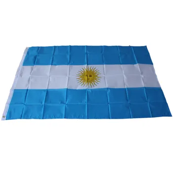 Argentīna VALSTS Karoga 3x5 JAUNU 3 x 5 Futbola Banner Apdare Argentīnas karogu, Mājas, Istabas Dekori Svētku dekorācijas Attēls 2