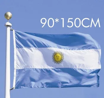 Argentīna VALSTS Karoga 3x5 JAUNU 3 x 5 Futbola Banner Apdare Argentīnas karogu, Mājas, Istabas Dekori Svētku dekorācijas Attēls 3
