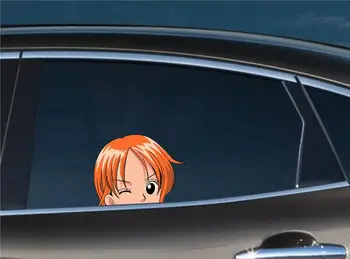 Trīs Ratels FC208 3D Nami Peeker Peeking Logu Vinila Decal Uzlīmes Automašīnām Anime JDM