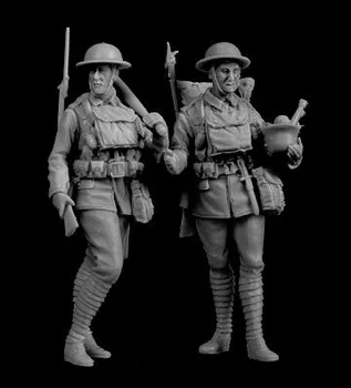 1/35 Mērogā Die-cast Sveķu Attēls Britu Karavīrs Uzvalks Modelis Montāžas Komplekts, Diorāma Montāža Modeli Unpainted Attēls 0
