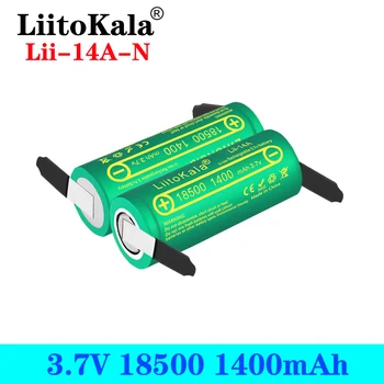 LiitoKala Lii-14A 18500 1400mAh 3,7 V akumulators Recarregavel litija jonu akumulatoru bateriju+DIY Niķeļa