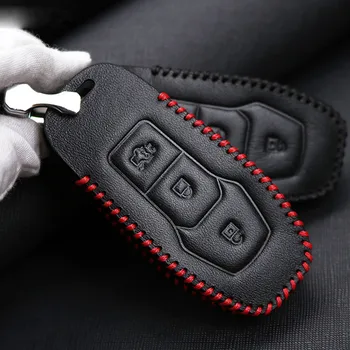 Ādas Automašīnas Atslēgu, Lietu Vāku Ford F-150 Mondeo Galaxy S-Max Explorer Ranger Aizsardzības Taustiņu Apvalks Ādas Soma Tikai Gadījumā