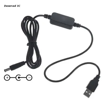 R9CB USB 5V 2A līdz 9 Volt 800mA 5.5x2.1mm Padoms Negatīvu Piedurknēm Pozitīvu USB uz 9V Barošanas Kabelis Saderīga ar FLAMMA & Attēls 4