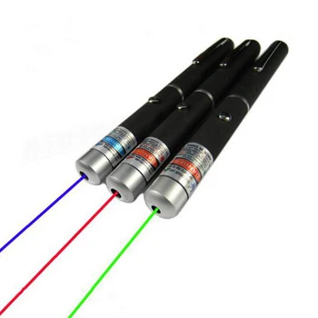 5 MW, 650nm Zaļā Lāzera Pildspalva Melnā Spēcīgu Redzamās Gaismas Staru Laserpointer 3colors Spēcīgu Militāro Slogs Rādāmkociņš ar Pildspalvu