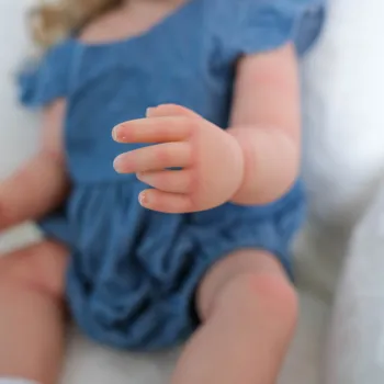 Bebes 55CM Atdzimis Toddler Meitene SueSue Pilna Ķermeņa Ūdensizturīgs Silikona Bathy Rotaļlietu Puses-Sīki Krāsas ar 3D izskatās Redzamas Vēnas Attēls 4