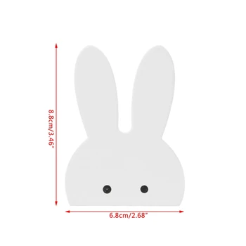 Cute Bunny Āķis Koka Drēbju Pakaramais Sienas Dekors Bērnu Guļamistaba Kulons P15D