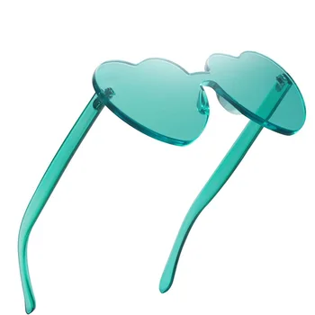 Mīlestības Sirds Formas Bez Apmales Brilles Sievietēm Ir 2021. Zīmola Dizainere, Saules Brilles Lielgabarīta Sieviešu Konfektes Krāsu Brilles