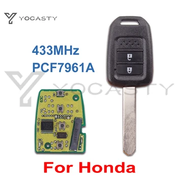YOCASTY 433Mhz 2 Taustiņu Tālvadības Auto Atslēga Honda Brio Mobilio 2016 ar PCF7961A 46 Čipu Nekādas Atzīmes