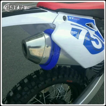 Motociklu Gumijas Universālā Izplūdes Aizsargs Vāka Aizsargs Anti-hot KTM, HONDA KAWASAKI SUZUKI YAMAHA 250-530 Netīrumi Velosipēds Attēls 0