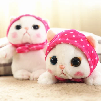 Anime Plīša Lelle 25cm Dienvidkorejas Kaķis Plīša Rotaļlietām, lielām acīm apmetni, šalli kitty Vute Jetoy Choo Nomierinošas Rotaļlietas dzimšanas dienas dāvanu 1p
