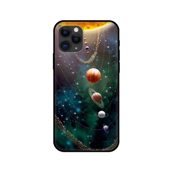 Melns tpu case for iphone 5, 5s se 6s 6 7 8 plus x 10 vāciņš iphone XR XS 11 pro MAX gadījumā Starpzvaigžņu Violeta Space Star Attēls 2