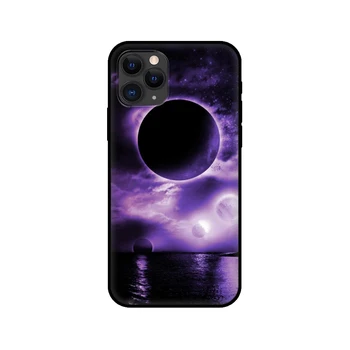 Melns tpu case for iphone 5, 5s se 6s 6 7 8 plus x 10 vāciņš iphone XR XS 11 pro MAX gadījumā Starpzvaigžņu Violeta Space Star Attēls 4