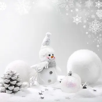 Capisco Ziemas fona sniegavīrs sniega cute kazlēnu ir fona fotogrāfija backdrops ziemassvētku dekorācijas, Ziemassvētku bumbiņas Attēls 0