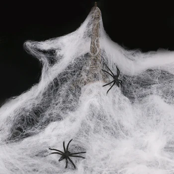 Halloween Dekorēšanai Spider Web Biedējošu Grupa Skatuves Dekorācijas Mākslīgā Stretchy Spider Web Šausmu Nams Dekorēšana Aksesuāri