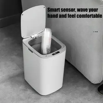 1PC 15L Smart Indukcijas Miskastes Automātisko Sensoru Spainis Atkritumu Varat māja un Virtuve Touch Sensors Atkritumu Spaini Smart Miskastes Attēls 2