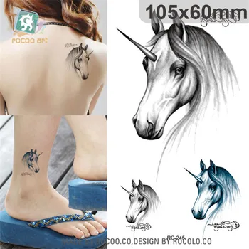Halloween ūdensnecaurlaidīgus pagaidu tetovējumiem, vīrieši un sievietes personības 3d seksīgu unicorn design tetovējumu uzlīmes, Vairumtirdzniecība RC2245
