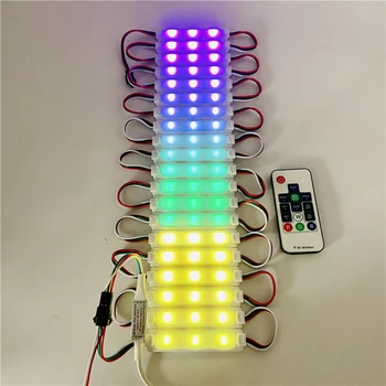 LED pilnu krāsu iesmidzināšanas modulis 12V IP68 Ūdensnecaurlaidīga Simfoniskais IC WS2811 Pilnu krāsu Super LED modulis 500pcs Attēls 2