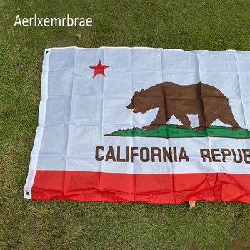 Aerxemrbrae karoga Kalifornijas Valsts Karoga 90x150cm Amerikāņu Karoga materiāls, Poliestera asv Karogu Attēls 1