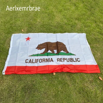 Aerxemrbrae karoga Kalifornijas Valsts Karoga 90x150cm Amerikāņu Karoga materiāls, Poliestera asv Karogu Attēls 2