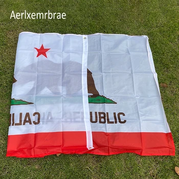 Aerxemrbrae karoga Kalifornijas Valsts Karoga 90x150cm Amerikāņu Karoga materiāls, Poliestera asv Karogu Attēls 3